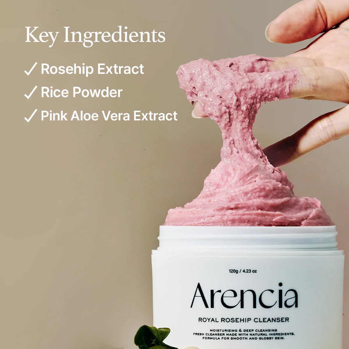 Arencia - Fresh Rosehip Rice Mochi Cleanser - 120g