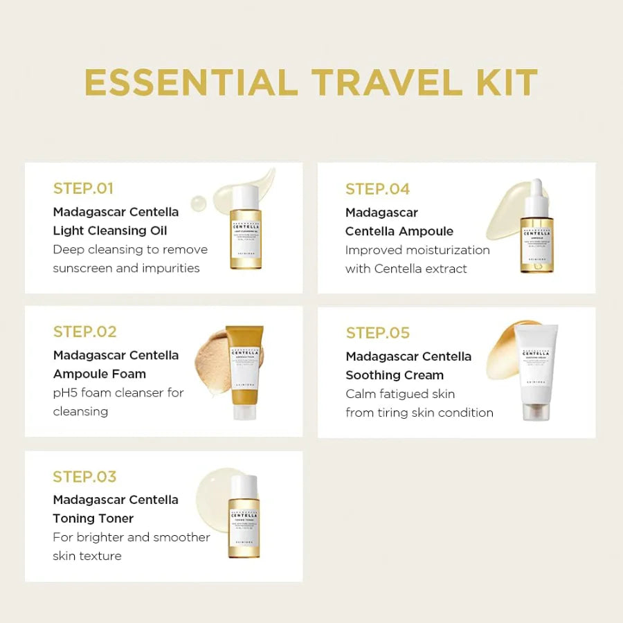 SKIN 1004 - Madagascar Centella Travel Kit - 5 en 1