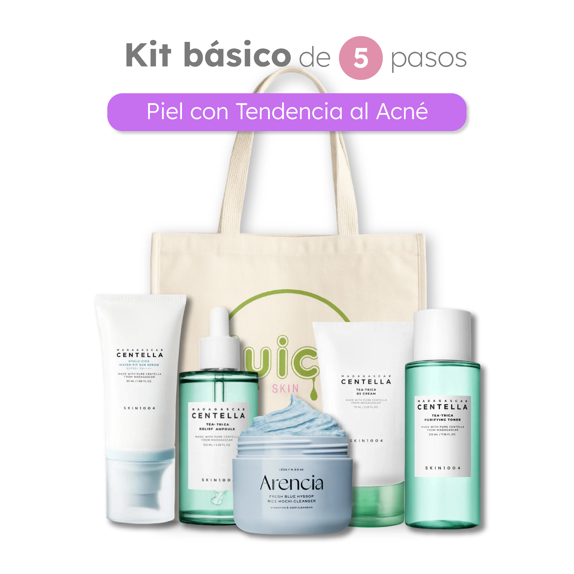 Kit básico para Piel con Tendencia al Acné - Rutina de 5 pasos
