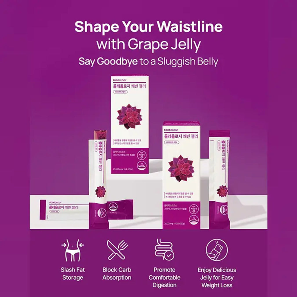 FOODOLOGY - Coleology Bowel Movement Jelly (10 Pouches) | Suplemento intestinal elimina inflamación y mejora digestión