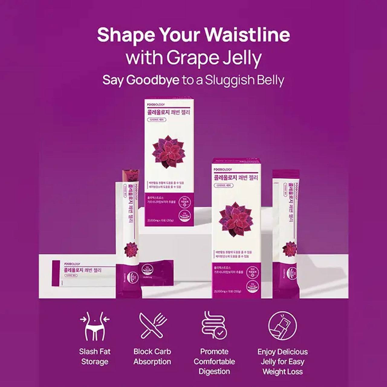 FOODOLOGY - Coleology Bowel Movement Jelly (10 Pouches) | Suplemento intestinal elimina inflamación y mejora digestión