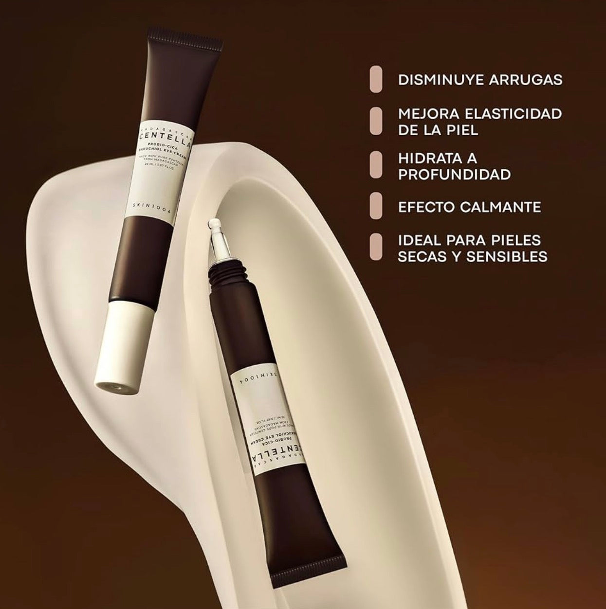 SKIN1004 - Madagascar Centella Probio-Cica Bakuchiol Eye Cream - 20ml | Crema de Ojos Antiedad y Reparadora con Bakuchiol y Centella