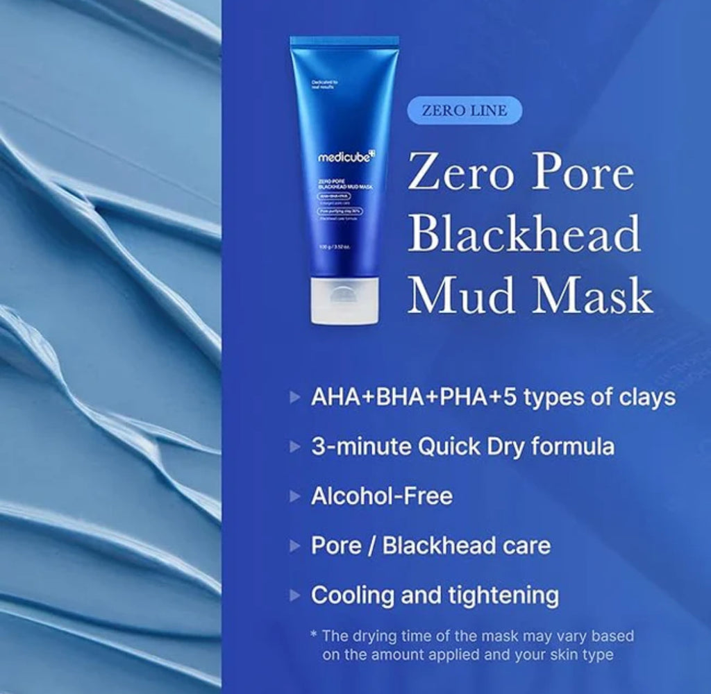 Medicube - Zero Pore Blackhead Mud Mask - 100 g | Mascarilla Purificante para Poros y Puntos Negros