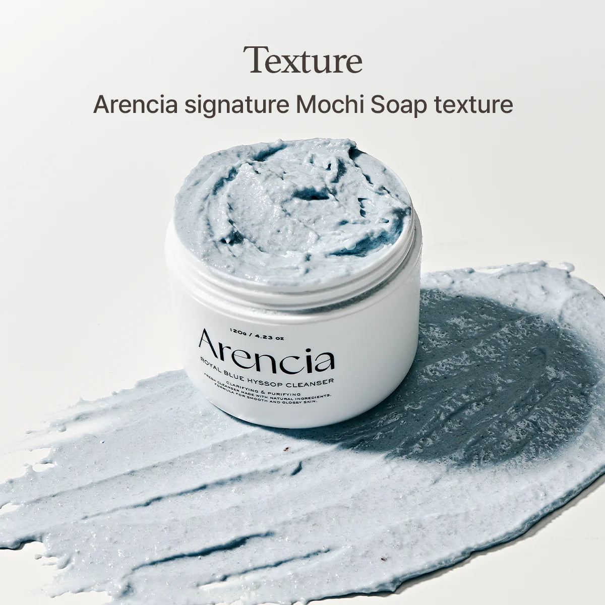 Arencia -  Blue Hyssop Rice Mochi Cleanser - 120 gr