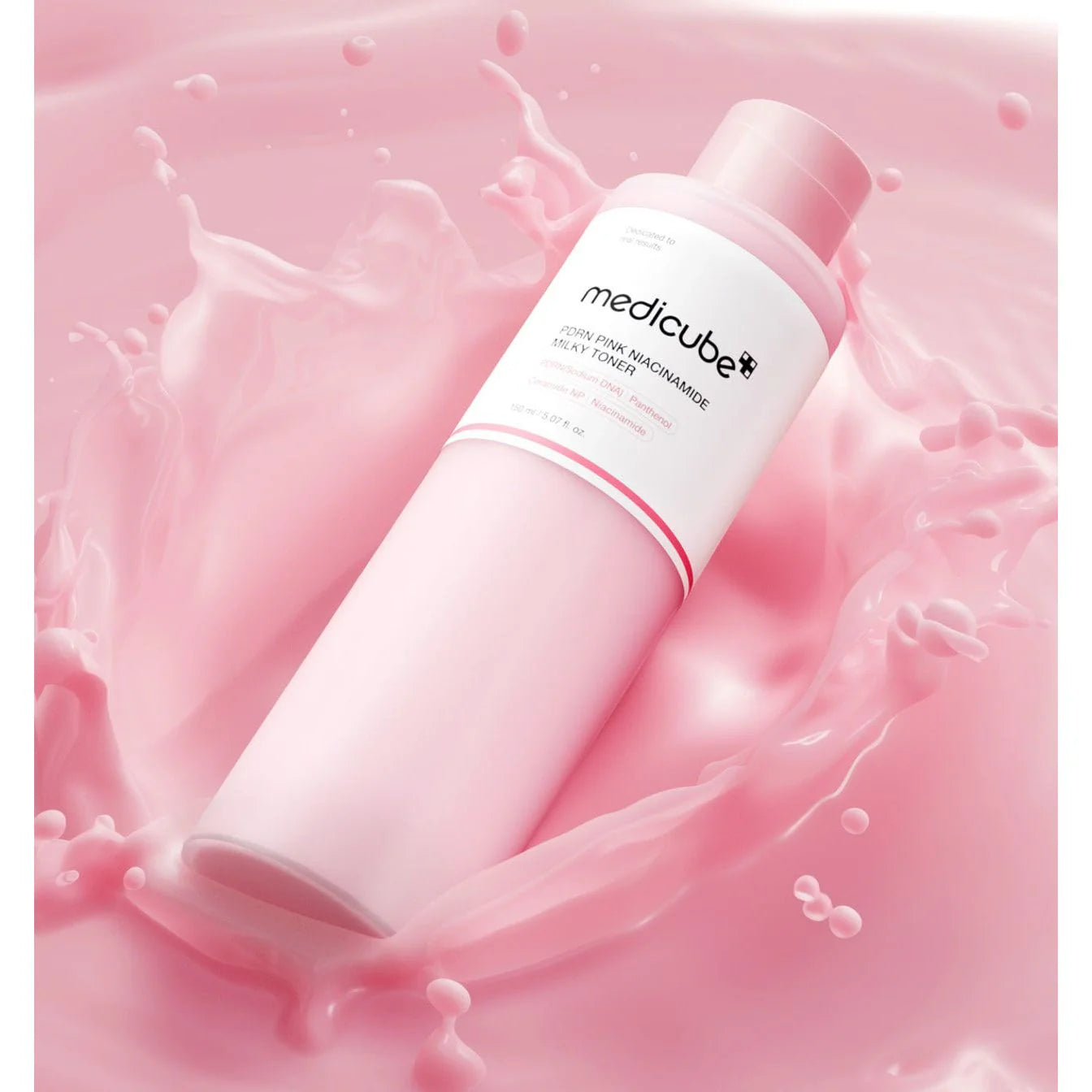 Medicube - PDRN Pink Niacinamide Milky Toner - 150ml | Tónico Facial Iluminador y Reparador
