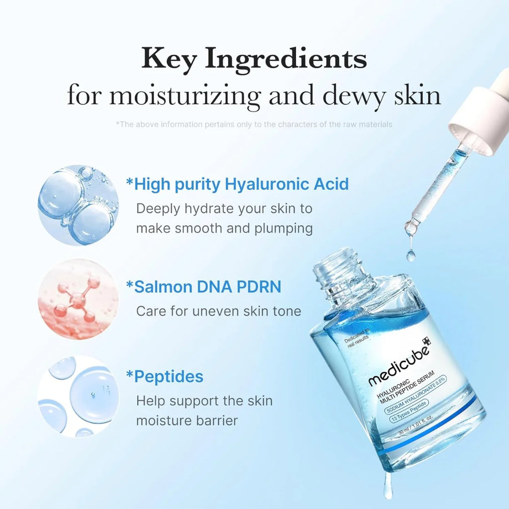 Medicube - Hyaluronic Multi Peptide Serum - 30ml | Sérum Facial Hidratante y Reafirmante