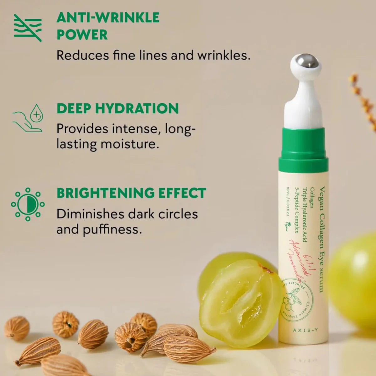 AXIS-Y - Vegan Collagen Eye Serum - 10ml | Sérum para Contorno de Ojos Reafirmante