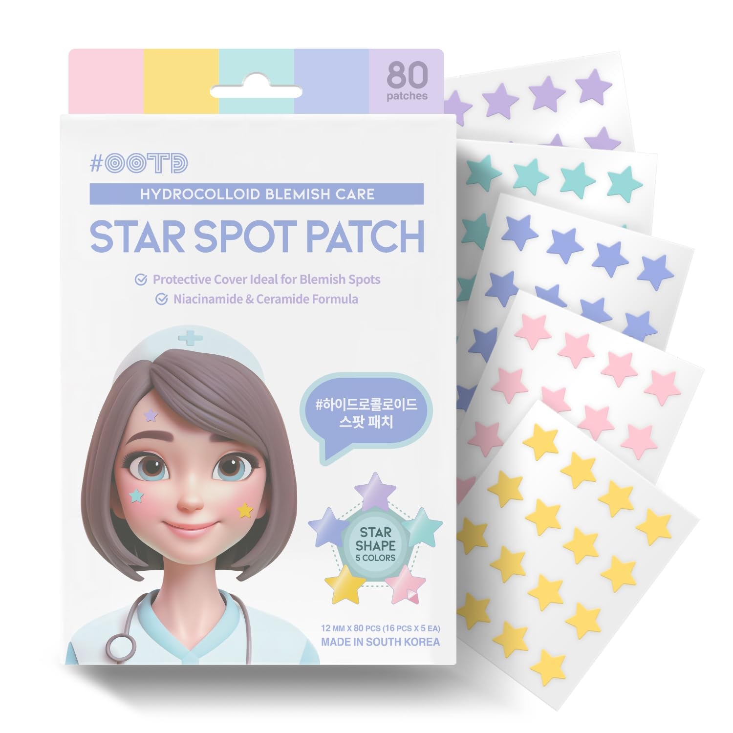 OOTD BEAUTY - Star Spot Patch - 80 patches | Parches Antiacné Protectores
