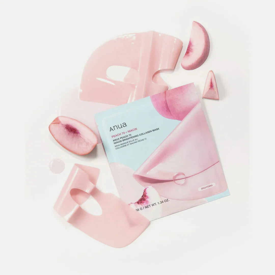 ANUA - Peach 70 + Niacin Brightening Collagen Mask - 1 pz