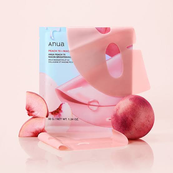 ANUA - Peach 70 + Niacin Brightening Collagen Mask - 1 pz
