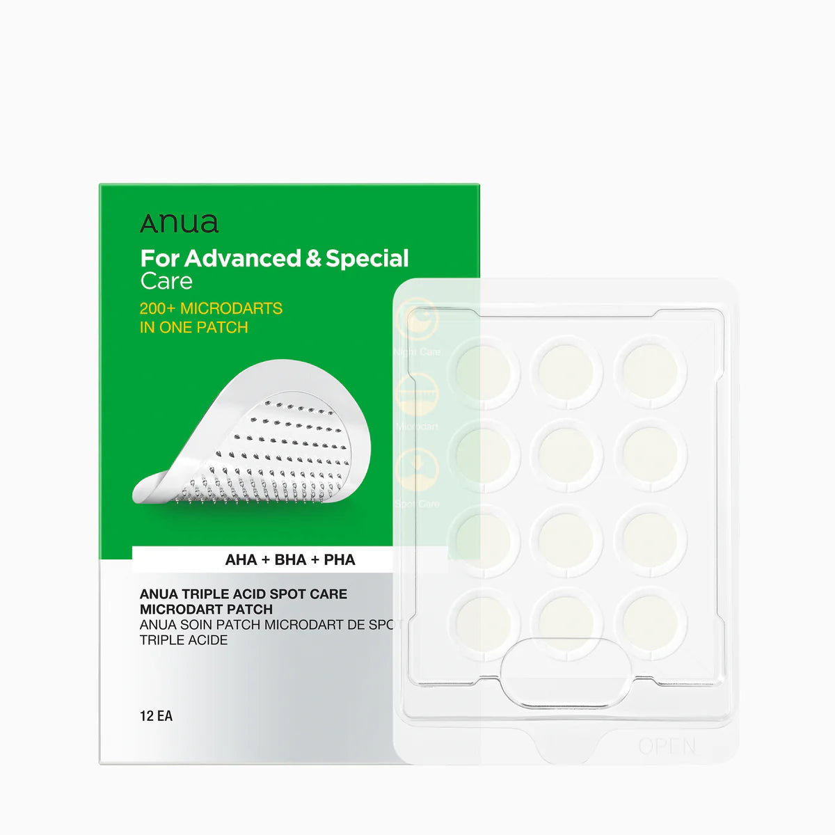 Anua - Triple Acid Spot Care Microdart Patch (12 parches)