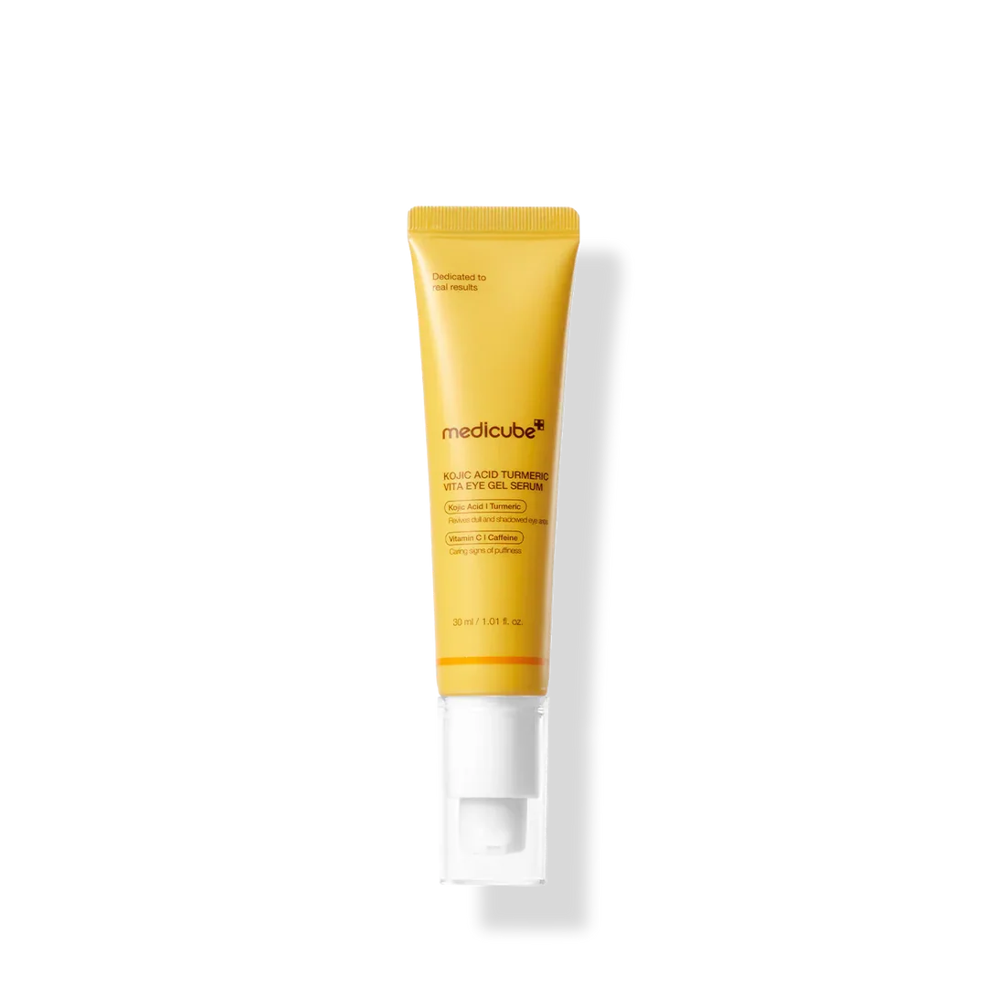 Medicube - Kojic Acid Turmeric Vita Eye Gel Serum - 30ml | Contorno de Ojos Iluminador con Ácido Kójico y Cúrcuma