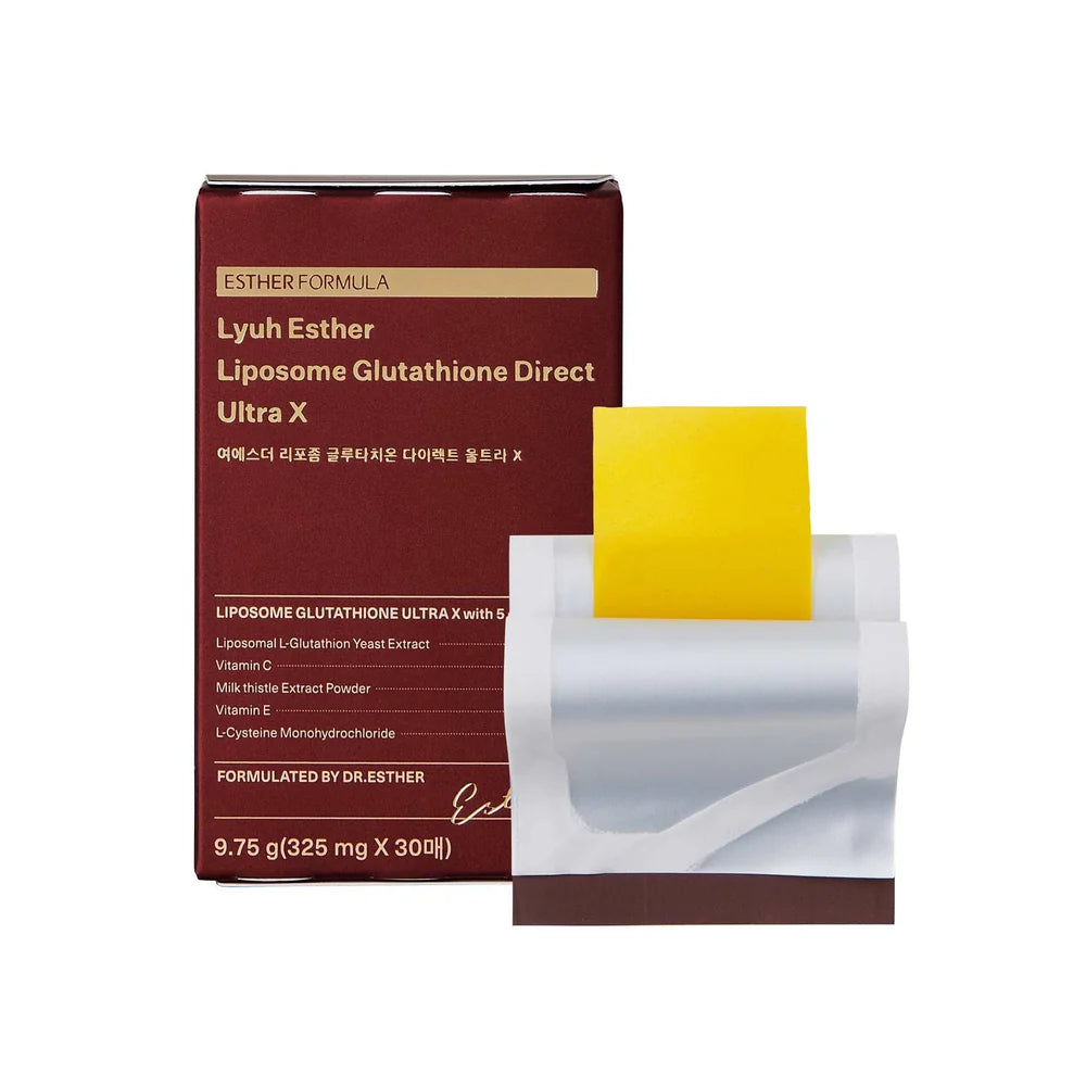Esther Formula - Liposome Glutathione Direct Ultra X - 9.75g | Láminas Antioxidantes e Iluminadoras con Glutatión Liposomal