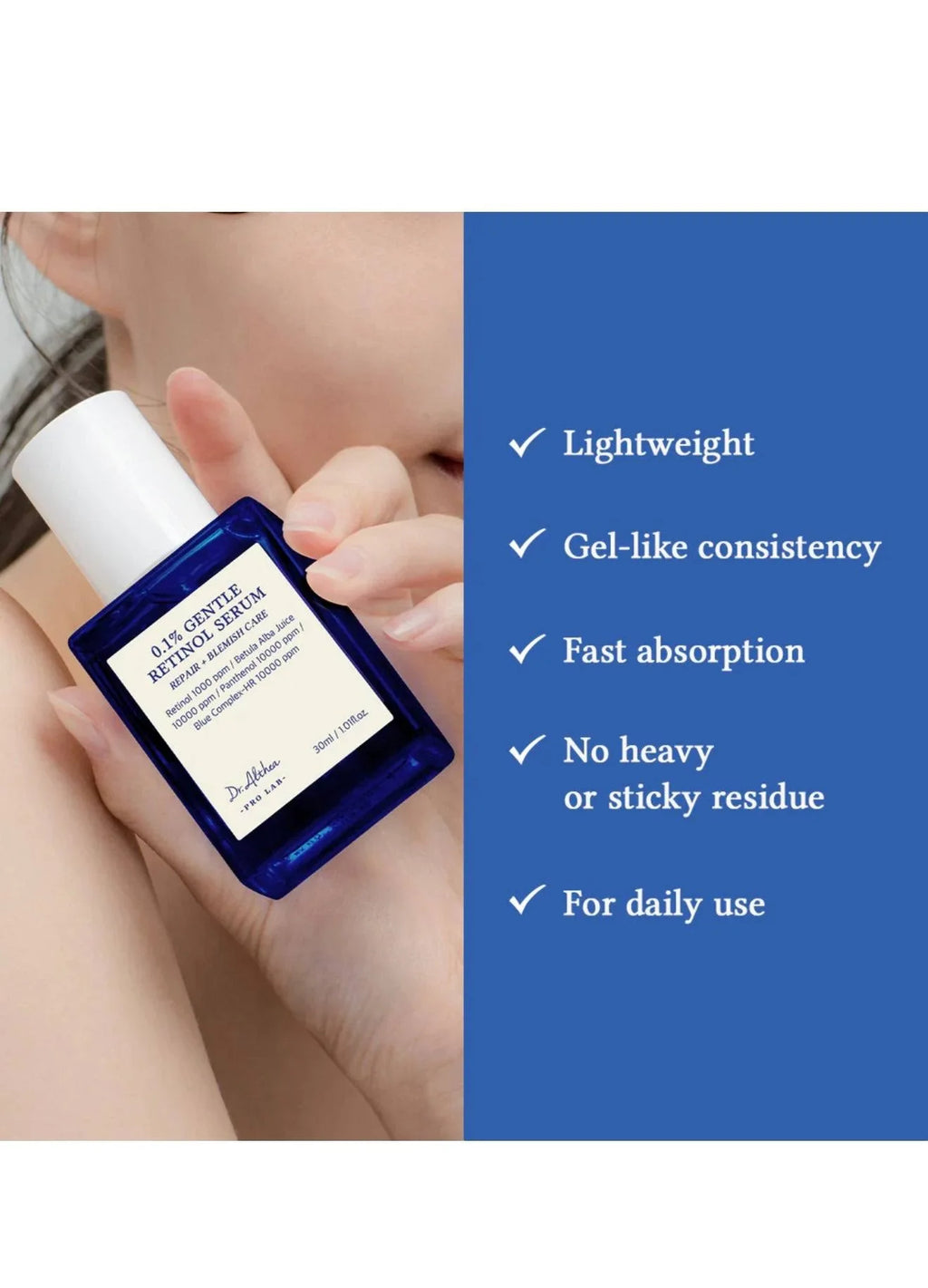 Dr. Althea - 0.1% Gentle Retinol Serum - 30ml | Sérum Antiedad Suave y Renovador