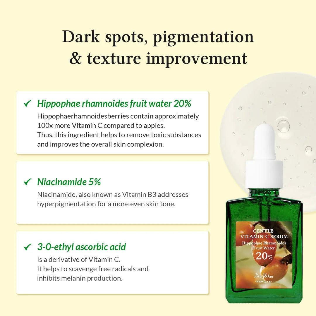 Dr. Althea - Gentle Vitamin C Serum - 30ml | Ilumina, Unifica y Reduce Manchas
