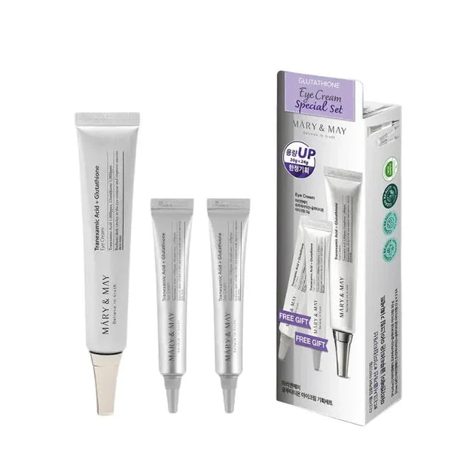 Mary&May - Glutathione Eye Cream Special Set (Eye Cream 30g + Miniature 2EA) | Contorno de Ojos Despigmentante