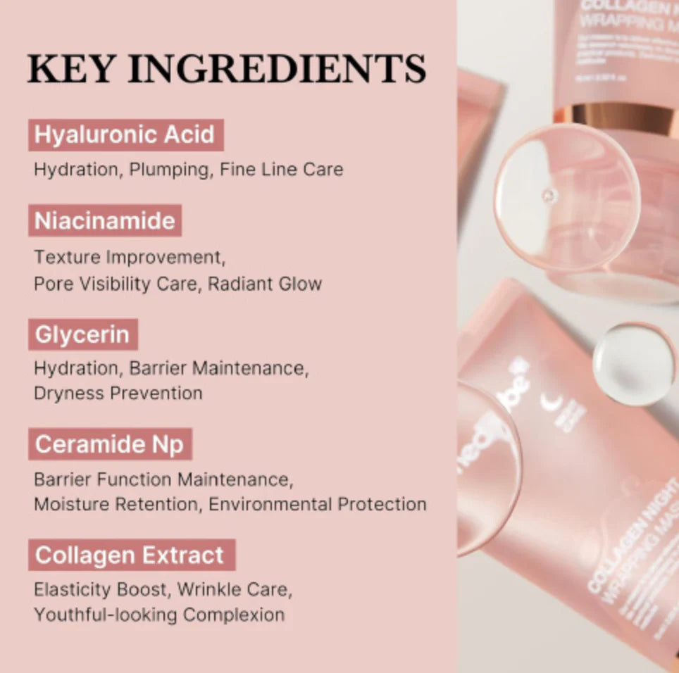 Medicube - Collagen Night Wrapping Mask - 75ml | Mascarilla Nocturna Reafirmante con Colágeno