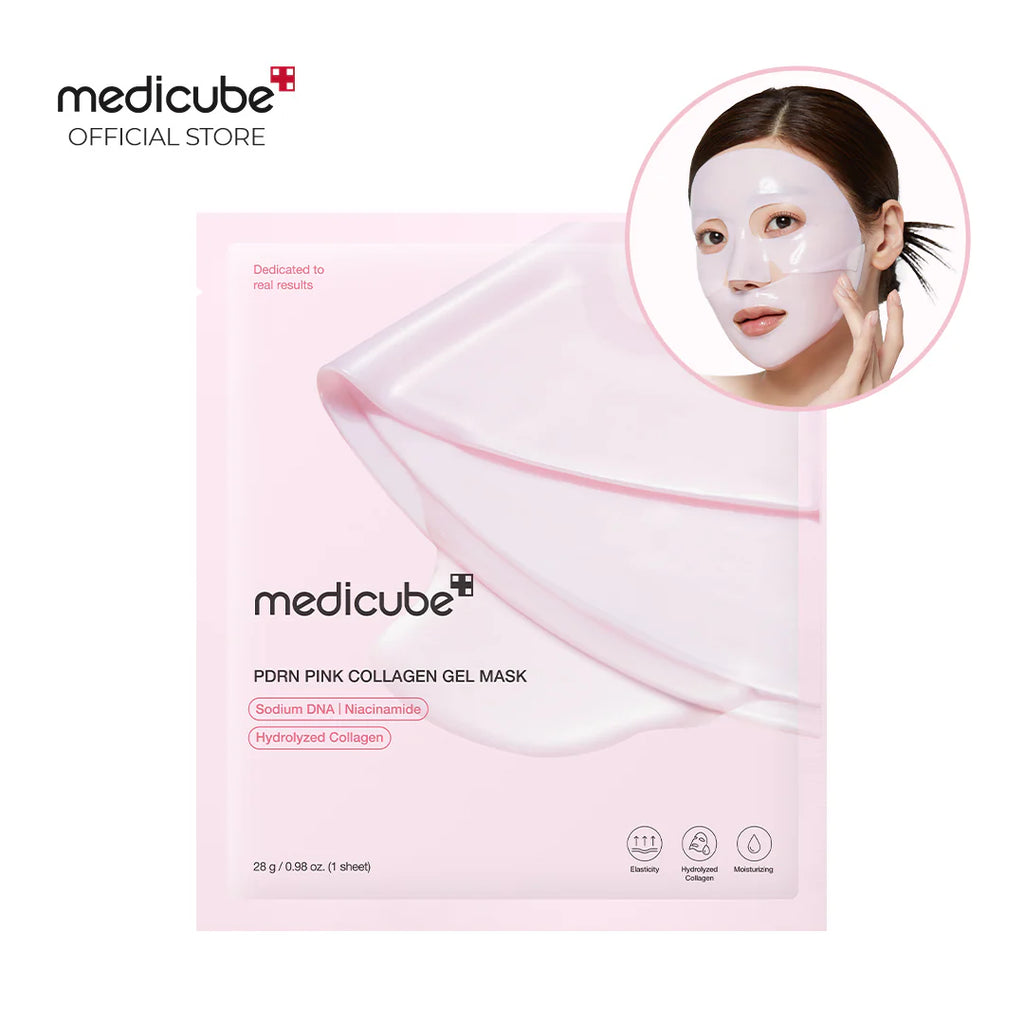 Medicube - PDRN Pink Collagen Gel Mask (1 pieza) | Mascarilla en Gel Rejuvenecedora con Colágeno