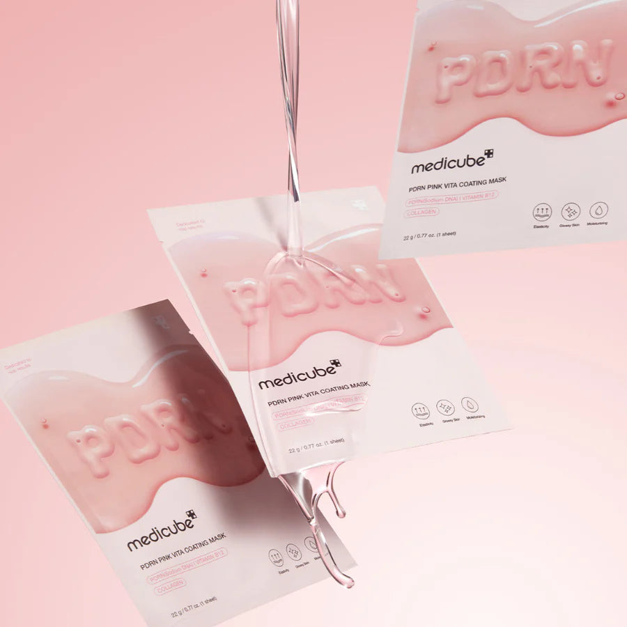 Medicube - PDRN Pink Vita Coating Mask - 1 pieza | Mascarilla Iluminadora y Revitalizante