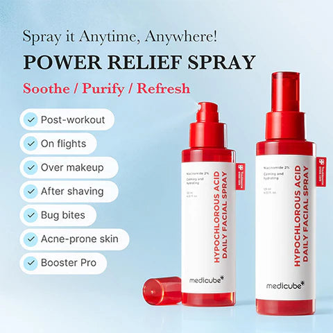 Medicube - Hypochlorous Acid Daily Facial Spray - 125ml | Spray Facial Calmante y Purificante Diario