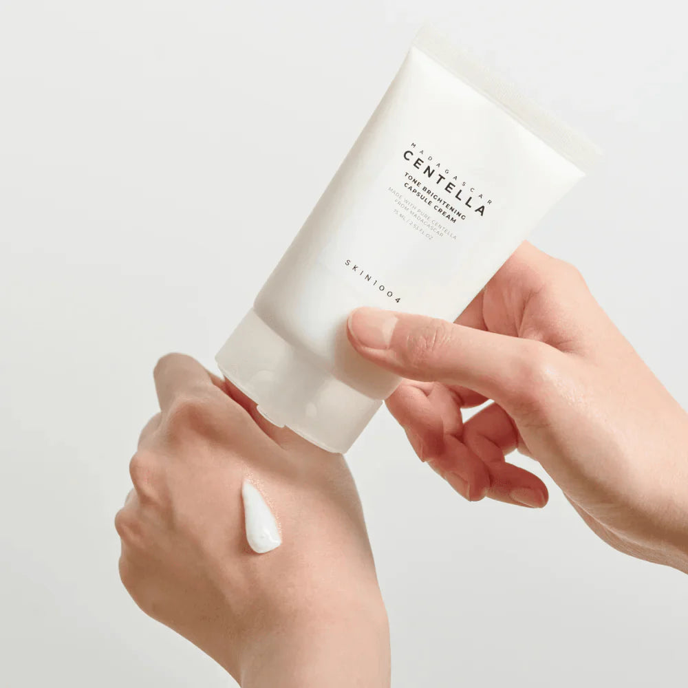 SKIN1004 - Madagascar Centella Tone Brightening Capsule Cream - 75ml | Crema Iluminadora con Cápsulas de Niacinamida y Centella