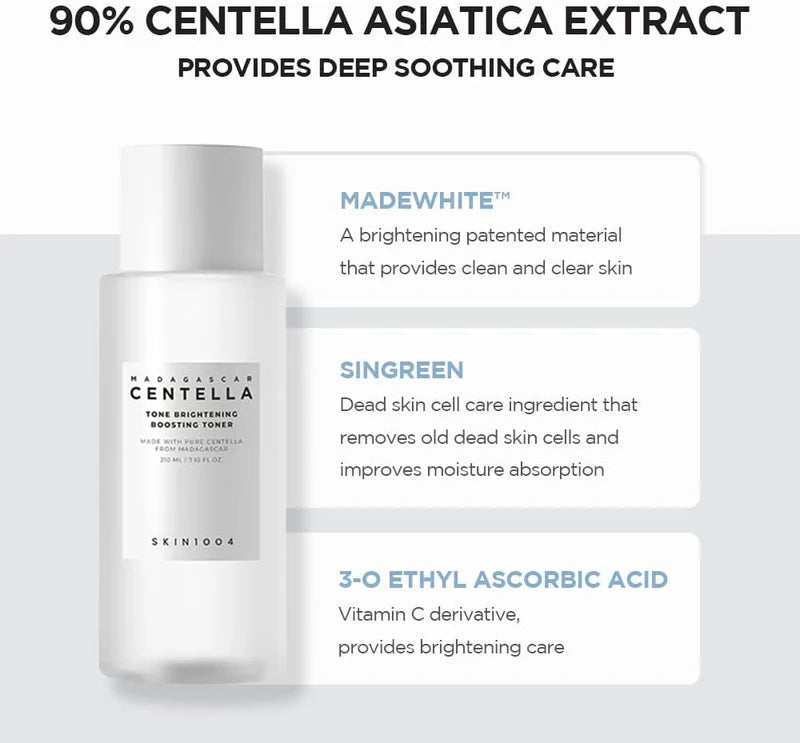 SKIN1004 - Madagascar Centella Tone Brightening Boosting Toner - 210ml | Tónico Iluminador y Unificador de Tono