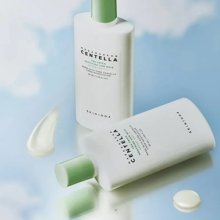 SKIN1004 - Madagascar Centella Tea-Trica Soothing Sun Milk - 50ml | Protector Solar en Leche Calmante para Piel Grasa y con Imperfecciones