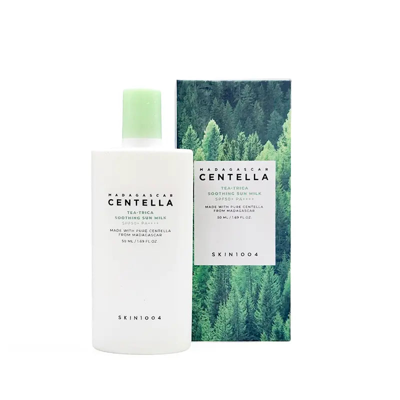 SKIN1004 - Madagascar Centella Tea-Trica Soothing Sun Milk - 50ml | Protector Solar en Leche Calmante para Piel Grasa y con Imperfecciones