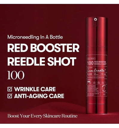 VT COSMETICS - Red Booster Reedle Shot 100 - 50ml | Booster Antioxidante para Firmeza, Luminosidad y Manchas