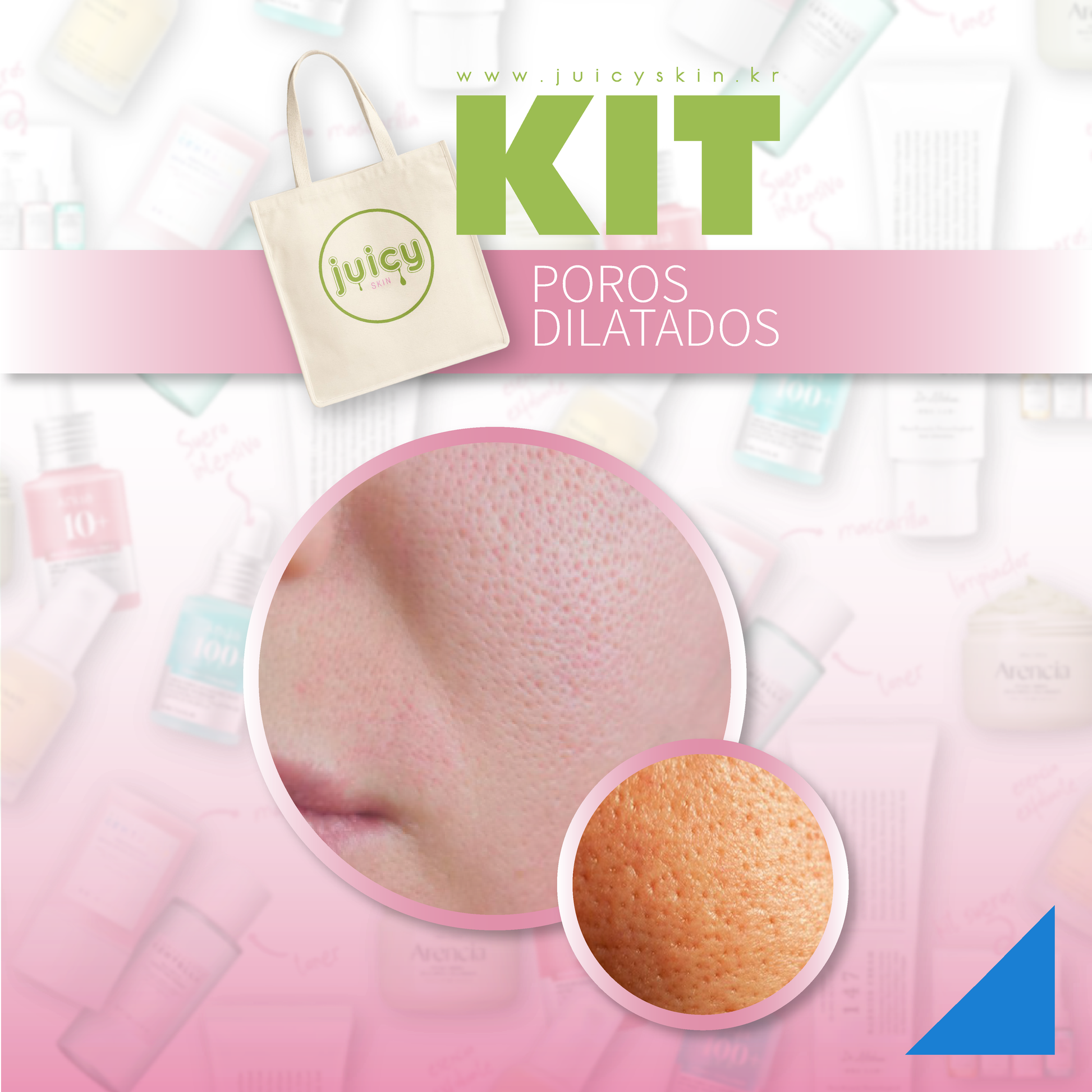 Kit Trío Poros Dilatados | Afina Poros, Controla Sebo y Suaviza la Textura - 3 piezas