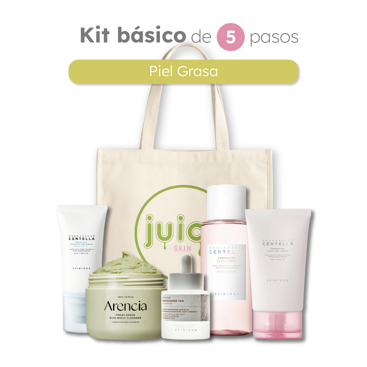 Kit básico para Piel Grasa - Rutina de 5 Pasos