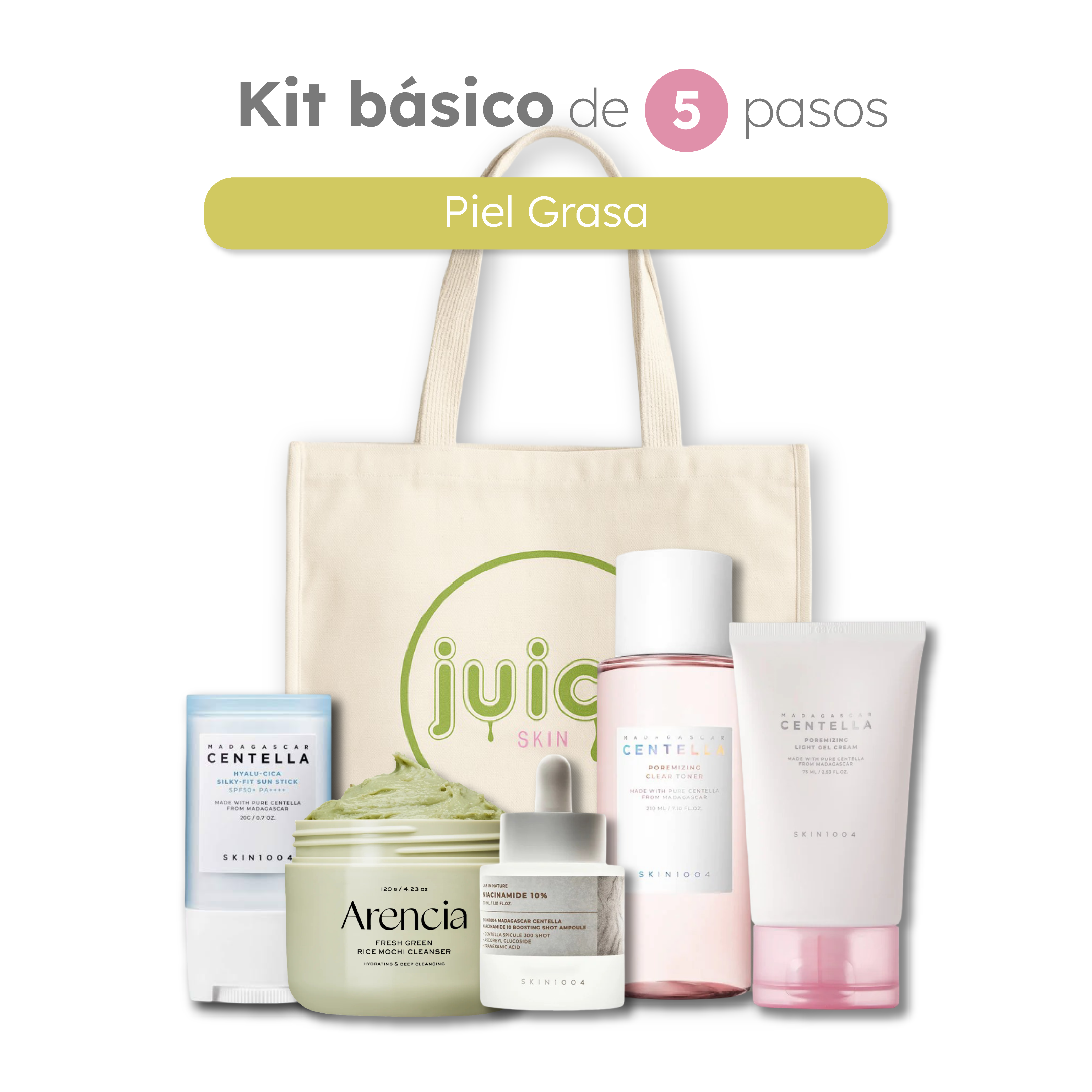 Kit básico para Piel Grasa - Rutina de 5 Pasos