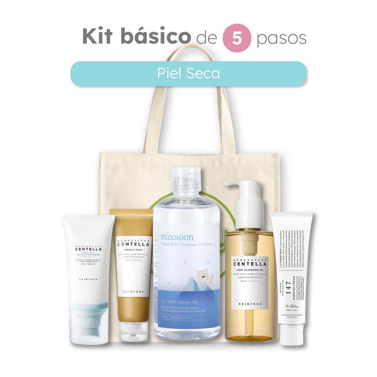 Kit básico para Piel Seca - Rutina de 5 Pasos