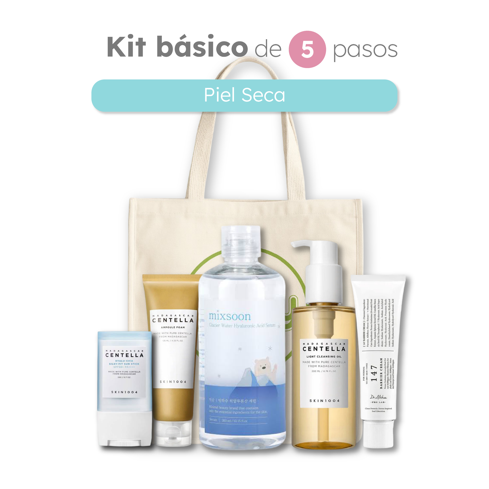 Kit básico para Piel Seca - Rutina de 5 Pasos